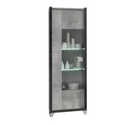 Milo Grey 1 Door Display Cabinet LHF