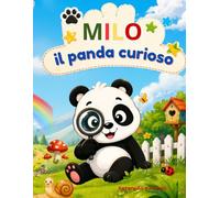 Milo ,il panda curioso: Coloring Book con illustrazioni grandi, semplici e ricche di dettagli teneri