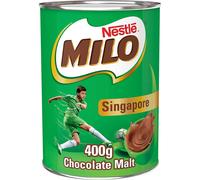 Milo Instant Malt Chocolate Powder 400g Tin (Singaporean) (Pack of 6)