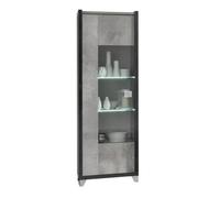 Milo Italian Grey 1 Door Display Cabinet LHF