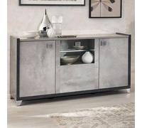Milo Italian Grey 160cm Large 3 Door Sideboard