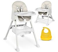 Milo Ricokids highchair with table + bib, gray
