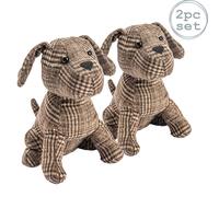 Milo the Dog Door Stops - 19 x 26.5cm - Brown - Pack of 2 Nicola Spring Brown One Size