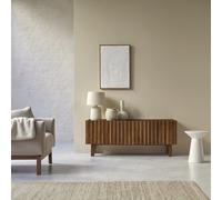 Milo - TV unit in solid mango wood 140 cm Dark Brown