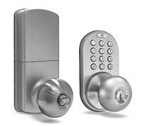 MiLocks TKK-02SN Tkk-Sn Digital Door Knob Lock with Electronic Keypad for Interior Doors, Satin Nickel