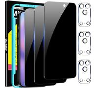 Milomdoi 3 Pack Privacy Screen Protector for iPhone 17 Pro [Phone Case Friendly] Accessories Private Film, 3 Pacs Tempered Glass Camera Lens Protector, with Mounting Frame for Apple Anti Spy