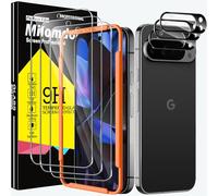 Milomdoi 3 Pack Screen Protector for Google Pixel 9 Pro with 3 Pack Camera Lens Protector, Ultra 9H+ Tempered Glass Accessories, [Fingerprint Suitable] Easy Installation, Case Friendly