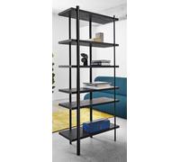 Milonga Shelf Black Frame Boards Black Lacquered Miniforms - MINIFORMS LB 400 BLACK BLACK