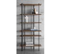 Milonga shelf black frame Walnut boards Miniforms - MINIFORMS LB 400 BLACK WALNUT