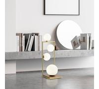 miloox by Sforzin Buble table lamp gold opal glass 4-bulb dimmer