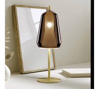 miloox by Sforzin X-Ray table lamp, bronze/gold-coloured, height 39 cm glass