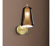 miloox by Sforzin X-Ray wall light, bronze/gold-coloured, height 29 cm, glass