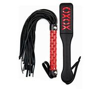 MILOPEDOX Leather Adult Paddle - Equestrian Horse Paddle - Horse Whip Crop Set