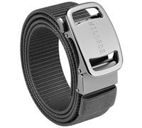 Milorde Men's Ratchet Nylon Web, 35MM, Tactical Work Belt with Automatic Buckle Quick Release, Full Adjustable (Tank-Grey,130cm)