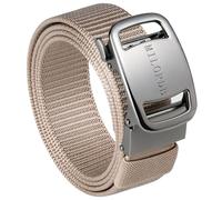 Milorde Men's Ratchet Nylon Web, 35MM, Tactical Work Belt with Automatic Buckle Quick Release, Full Adjustable (Tank-Beige,120cm)