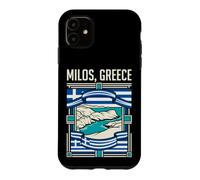 Milos Greece Flag Coastal Islands Aegean Sea Retro Art Case for iPhone 11