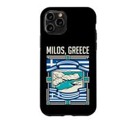 Milos Greece Flag Coastal Islands Aegean Sea Retro Art Case for iPhone 11 Pro
