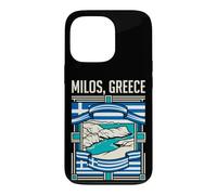 Milos Greece Flag Coastal Islands Aegean Sea Retro Art Case for iPhone 13 Pro