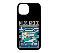 Milos Greece Flag Coastal Islands Aegean Sea Retro Art Case for iPhone 14