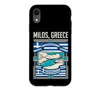 Milos Greece Flag Coastal Islands Aegean Sea Retro Art Case for iPhone XR