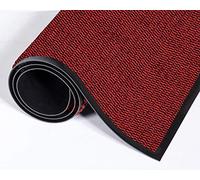Milosc 2 Pack Dirt - Trapper Door Mat Non - Slip Heavy Duty Barrier Mats Runner Washable Absorbent Floor Mats Indoor/Outdoor Kitchen & Office Home Mat Small Mats Welcome Door Mats Shoes scraper (Red)