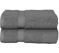 Milosc Pack of 2 Jumbo Bath Sheets 90 x 180 cm 100% Egyptian Cotton Large Premium Extra Soft Quick Absorbent Hotel Quality Towels Gift Set (Grey)