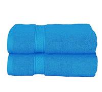 Milosc Pack of 2 Large Bath Towels Set Super Absorbent 500GSM 100% Egyptian Cotton Hotel Quality Quest Towel Extra Soft Set (Aqua)