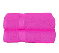 Milosc Pack of 2 Large Bath Towels Set Super Absorbent 500GSM 100% Egyptian Cotton Hotel Quality Quest Towel Extra Soft Set (Pink)