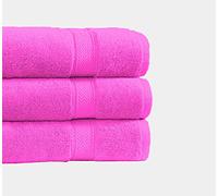 Milosc Pack of 3 Bath Sheets 100% Egyptian Cotton 600GSM Super Absorbent Hotel Quality Guest Towel Sets Quick Dry Washable Extra Soft Bath Sheet (Pink)
