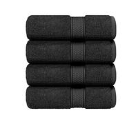 Milosc Pack of 4 Hand Towels Set Super Absorbent 550GSM 100% Egyptian Cotton Hotel Quality Quest Towels Set Small Hand Towel For Bathroom Size 50x80 (Charcoal)
