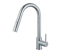 MILOT Kitchen Sink Taps Mixer with Pull Out Spray | 360°Swivel Single Handle Mixer Tap | 2 Spray Mode | Brass Pull Out Spray Single Handle Kitchen Tap | Polished Chrome