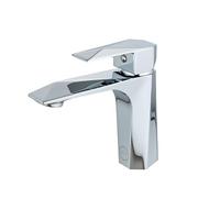 MILOT Single Lever Luxury Basin Tap | Diamond Cut Design | Lead Free Brass | Without Pop Up Waste | G1/2" Modern Fitting Leak Proof Ceramic Cartridge Bathroom Sink Tap | Chrome