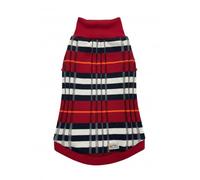Milou Pet Knit Dog Sweater, Red Navy White Plaid Stripe Pattern, 100% Polyester, Comfortable Pullover for Small Medium Large Dogs (Red Classic, 3)