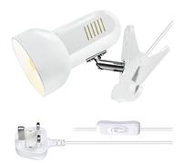 Milpoel Clip On Reading Light, Desk Lamp, E27 Bulb Holder, Clamp Lamp for Reading in Bed or Deep Focus, Sleek Lightweight Design Perfect Bed Light for Reading