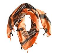 MILSPEC SURPLUS 100% Cotton Rustic Orange and Black Shemagh Scarf Arab Keffiyeh Military Desert Head Neck Wrap R.R.P. £11.99
