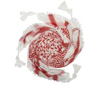 MILSPEC SURPLUS 100% Cotton Shemagh Scarf Arab Face Mask Dust Cover Keffiyeh Head Neck Wrap (Red With Tassels)
