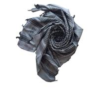 MILSPEC SURPLUS Palestinian Shemagh Scarf Cotton Arab Head Cover Desert Keffiyeh Tactical Army Scarf Hand Made Grey and Black