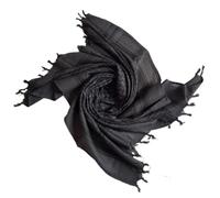 MILSPEC SURPLUS Shemagh Scarf Cotton Arab Head Cover Desert Palestinian Keffiyeh Tactical Army Scarf Hand Made (Dark Grey/Black)