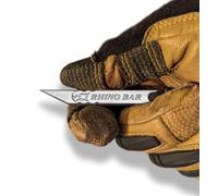 Milspin Rhino Bar EDC Stainless Steel Mini Pry Bar Multi tool Keychain with Screw Driver, Box Opener and Minimalist Tool Features, Made in The USA