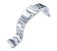 MiLTAT 20 mm Bracelet for Seiko SKX013, Super-O Solid 316L Brushed Stainless Steel, silver, L, Classic