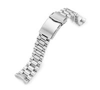 MiLTAT 20 mm End Mill Watch Strap Compatible with Seiko Mini Turtles Srpc35, Solid Curved End, silver, L, Classic