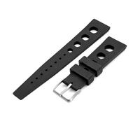 MiLTAT 20mm FKM36 Black Large Holes Rally Quick Release FKM Rubber Watch Band