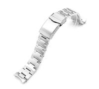 MiLTAT 20mm Super Boyer Watch Strap for Seiko Alpinist SARB017 SBDC087 SBDC091, Herrengröße, Stainless Steel, zinnober