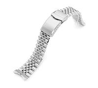 MiLTAT 20mm Watch Band Compatible with Seiko Alpinist SARB017, Super-Jub II 316L Stainless Steel Brushed V-Clasp, Metallic, Man's size, Alpinist