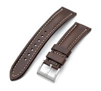 MiLTAT 22mm Aviator Style Quick Release Brown Horween Chromexcel Leather Watch Band