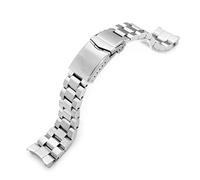 MiLTAT 22mm Hexad Watch Band compatible with Seiko King Samurai SRPE33 SRPE37 SRPF79 V-Clasp Brushed