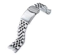 MiLTAT Stainless Steel 316L 20 mm Angus-J Louis Watch Strap for Seiko Alpinist SARB017, Brushed, V-Clasp, SS201820B064(DE)