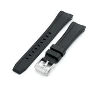 MiLTAT Wheels FKM Rubber Watch Band compatible with Orient Kamasu, Quick Release 22mm Black