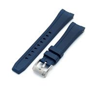 MiLTAT Wheels FKM Rubber Watch Band compatible with Orient Kamasu, Quick Release 22mm Navy Blue