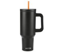 Milton 1.18L (40 Oz) Tumbler with Straw and Handle - Keeps Drinks Hot for 12 Hours, Cold for 24 Hours, Vacuum Insulated Stainless Steel Travel Mug, Thermal Cup - Dishwasher Safe, Venus, Black